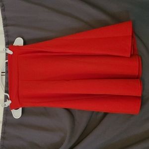Doublju Red Midi Skirt